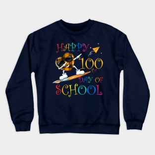 Cute Heart Happy 100th Day Of School Shirt For Kids Student Crewneck Sweatshirt